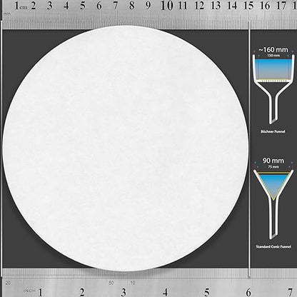 Filter Paper 15cm Lab Qualitative Filter Paper for Chemistry, Standard Qualitative Grade 1-Medium Flow 150mm(300 Discs)