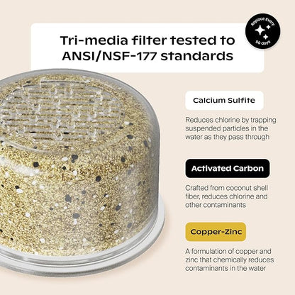 Canopy Filtered Shower Head - High Pressure Shower Head Filter for Hard Water - Shower Filter To Remove Impurities for Healthier Scalp, Skin & Hair - Support Hair Growth & Minimize Breakage - Chrome
