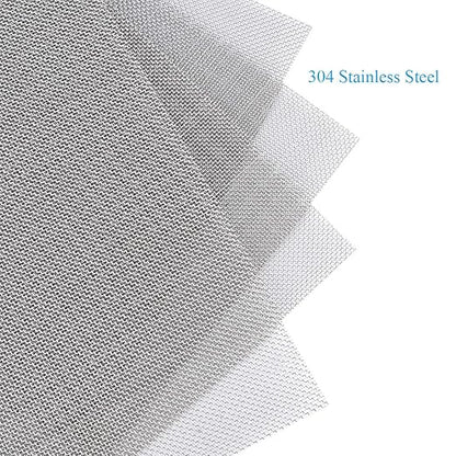 Valchoose 4PACK Stainless Steel Woven Wire Mesh Never Rust, Air Vent Mesh 11.8"X8.2"(300X 210mm), Hard and Heat Resisting Screen, 1mm Hole 20 Mesh Easy to Cut for Rodents Filters Window DIY Projects