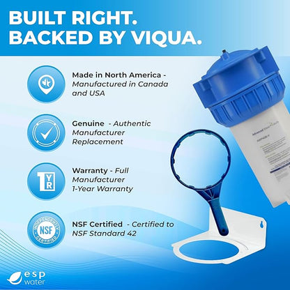 Viqua AWP40B-V Filter Housing Kit with Bracket and Wrench – Durable, Universal Water Filter Housing for Easy Installation and Maintenance, 4.5 x 10 Inch Filters