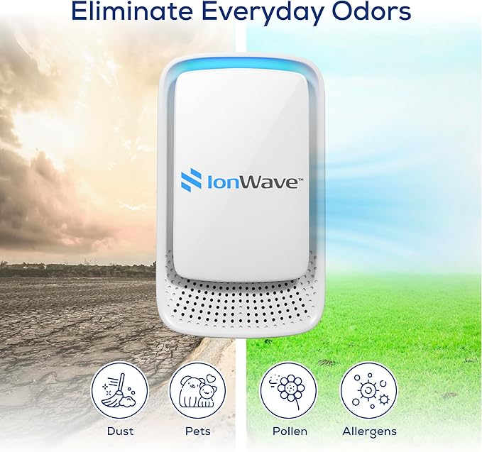 Air Ionizer Negative Ion Air Purifier (2 Pack) - 30 Million Ions/cm³ Plug In Whisper Quiet Room Purifier for Home, Office, Pet, Bedroom, Kitchen - Portable Air Quality Enhancement Filter