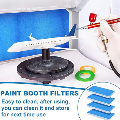 Nuenen 8 Pieces Paint Booth Filter Airbrush Booth Filter Spray Airbrush Spray Exhaust Replace Paints Filters Double-Layer for Painting Craft Tents System Project