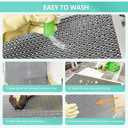 12x24x1 Electrostatic Air Filter, Washable & Reusable Aluminum AC/HVAC Furnace Filter, MERV 8, Lasts a Lifetime, Healthier Home or Office(Actual Size: 11.69"x23.38"x0.86")