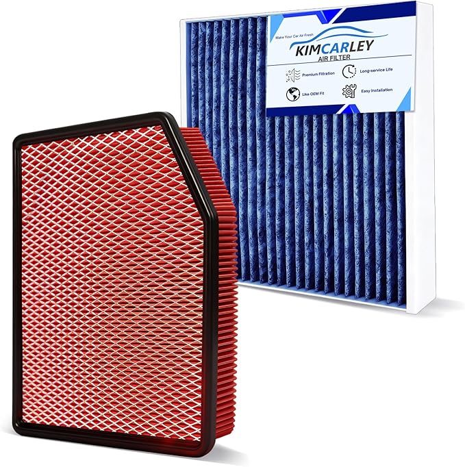Cabin&Engine Air Filter Accessories for for Silverado 1500(2019-2026), Sierra 1500(2020-26), Suburban(2021-26), Tahoe(2021-26) Activated Carbon Engine Cabin Air Filter Replacement for CF11966 84121217