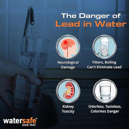 USA-Made – Watersafe® Lead in Drinking Water Test Kit – EPA-Compliant & Lab-Verified 8-Minute Detection Below 5 PPB – Easy & Accurate DIY Home Testing for Tap & Well Water - 1 Pack