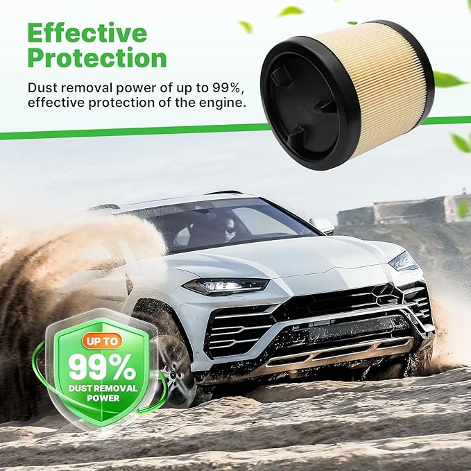 2PCS Engine Air Filter Fit for Ford Bronco 2021-2025 2026 2.3L/2.7L, Ford Ranger 2024 2025 2026 2.3L Car Replacement# MB3G-9601AA MB3Z-9601A Automotive Accessories
