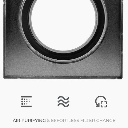8 Inch Filter Box - Inline Duct Filter for Round Duct - Galvanized Steel Air Filter with EPDM Rubber Seal Gaskets - Intake Filter Ventilation - Ducting Filtration System for Home Improvement