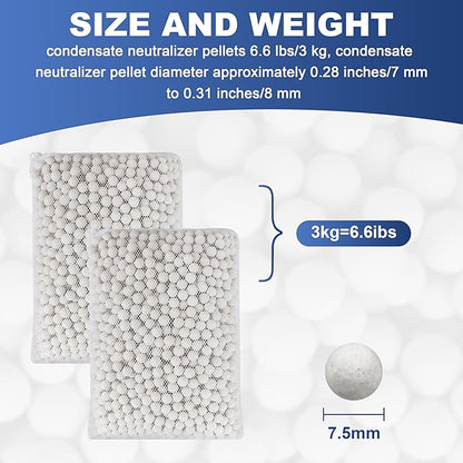 3.3 lbs 7-8mmPellets Condensate Neutralizer for Water Heater Media Filter (1) (2 Pack)