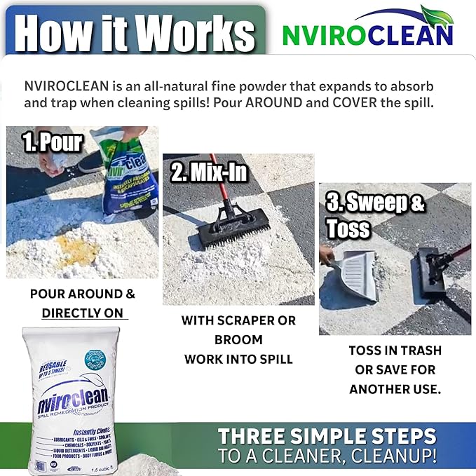 2-N-1 Water-Filtering | Super Absorbent & Encapsulant Spill Cleanup up to 216lbs, Commercial Poultry Bio-Waste, Spilled Liquids, Feed Moisture,Floor Maintenance & More, 1.5 Cu Ft Pack of 1