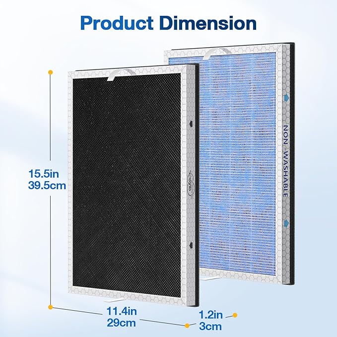 JORAIR MSA3/MSA3S HEPA Replacement Filter Compatible with Membrane Solutions MSA3 and MSA3S Device, 3-Stage HEPA Filter, 1 Pack