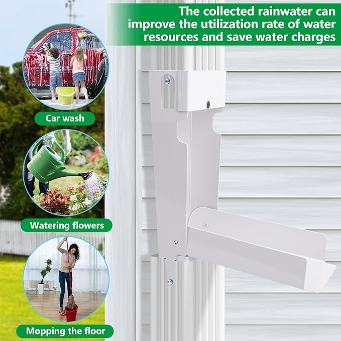 EBaokuup Rainwater Collection System, Rain Barrel Diverter Catching Collection System, Stainless Steel Raindrop Rainwater Colander Fits 2" x 3" Standard Downspout