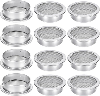2-Inch Round Open Screen Vent, Mill Finish, 12 Pack