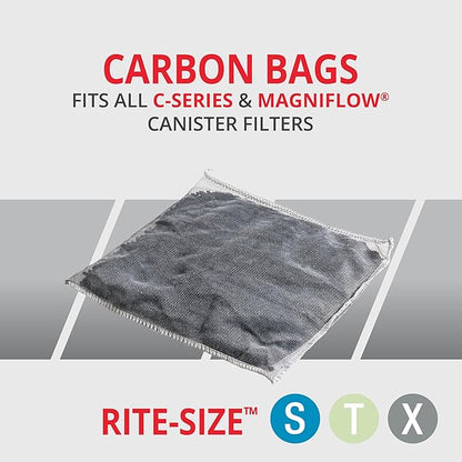 Marineland Carbon Bags, 2 Count, Support Chemical Aquarium Filtration, Rite-Size S, T and X, Fit All C-Series and Magniflow Canister Filters