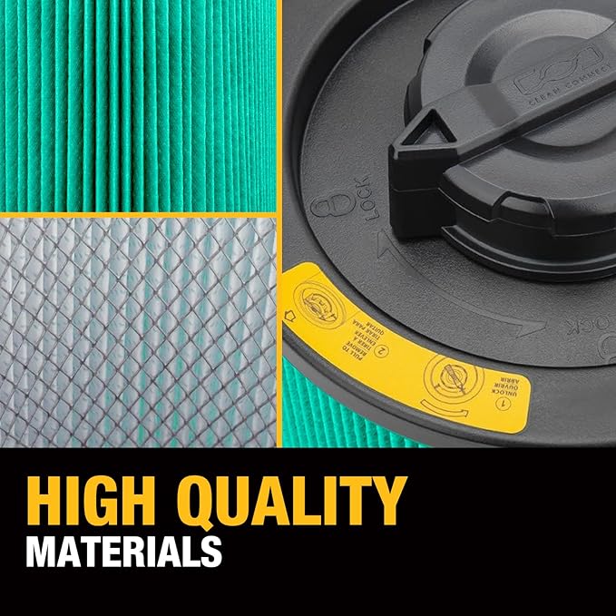 DEWALT Shop Vac Filters, DXVC6914 HEPA Cartridge Filter, Vacuum Filter Replacement Filter for Dewalt 6-16 Gallon Wet and Dry Vacuum