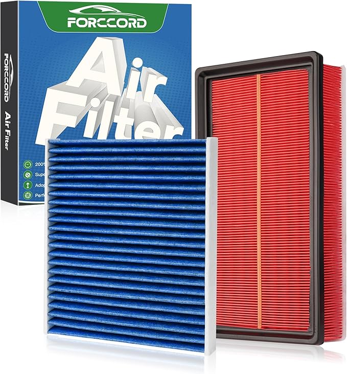 Cabin & Engine Air Filter Combo Fit for Volkswagen Atlas 2018-2026 2.0L 3.6L, Atlas Cross Sport 2020-2026 Activated Carbon Cabin Filter Replace#CF11643 3QF129620 Atlas Air Filter for My Car