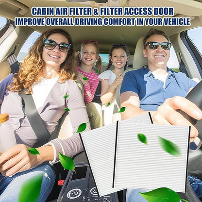 Cabin Air Filter 88568-52010 Compatible with w/Activated Carbon Fits Scion TC 2005-2010, XA 2004-2006, XB 2004-2006, Toyota Echo 2000-2005, RAV4 2001-2005