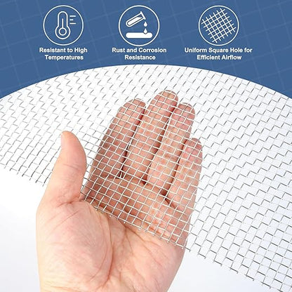 uxcell 5 Mesh 79" x 12" Woven Wire Mesh, 304 Stainless Steel Air Vent Filter Screen, Window Screen Mesh for DIY Projects Vents Cover Filtration Animals Fence