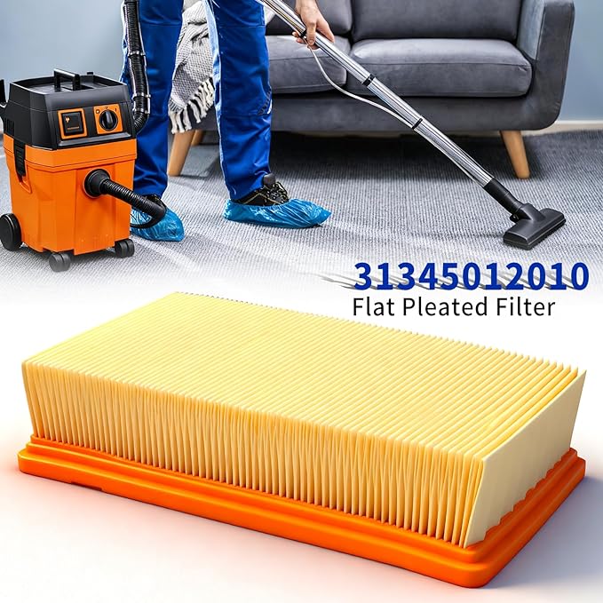 31345012010 Flat pleated dust collector filter cartridge suitable for Fein Turbo I and II series including HEPA and Set models etc Compatible With 9-20-27 9-20-28