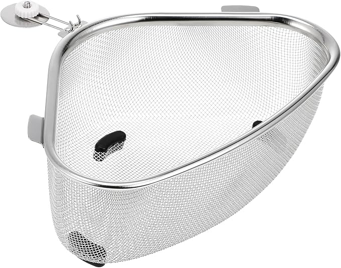 Hemoton Triangle Corner Sink Strainer Basket 8.46X6.10X2.95In Kitchen Drain Basket with Portable Lightweight Design Food Residue Filter for Fruits Vegetables and Kitchen Waste