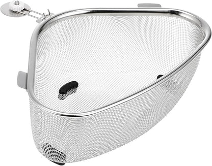 Hemoton Triangle Corner Sink Strainer Basket 8.46X6.10X2.95In Kitchen Drain Basket with Portable Lightweight Design Food Residue Filter for Fruits Vegetables and Kitchen Waste