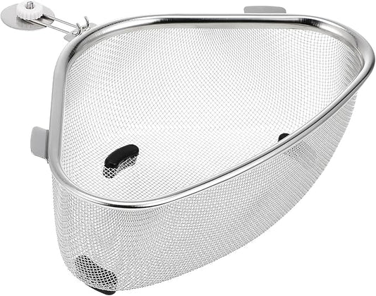 Hemoton Triangle Corner Sink Strainer Basket 8.46X6.10X2.95In Kitchen Drain Basket with Portable Lightweight Design Food Residue Filter for Fruits Vegetables and Kitchen Waste
