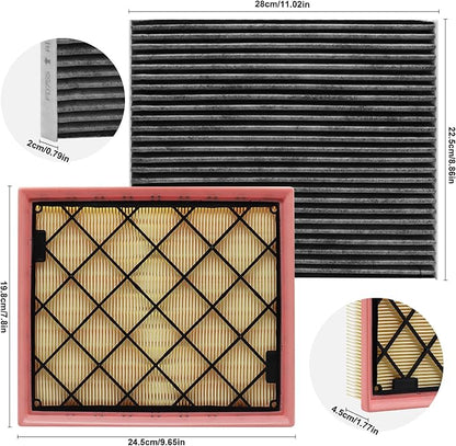 Comb Engine Cabin Air Filter for Lincoln Mkz 2020 2019 2018 2017 2016 2015 2014 2013 (Except Hybrid)
