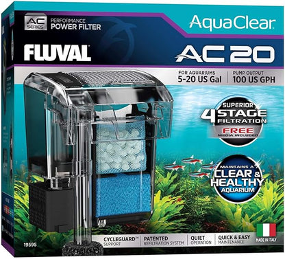 Fluval - Media Maintenance Kit for AC20 Power Filter - for Use in Freshwater & Saltwater Aquariums