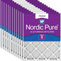 Nordic Pure 16x25x1 (Actual Size: 15 1/2 x 24 1/2 x 3/4) Pleated MERV 8 Air Filters 12 Pack