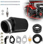 High Performance Upgraded 62mm Air Filter Adapter Intake and Spark Plug Kit for Predator 212cc 6.5Hp Baja MB165 & MB200 BK200 BT200X RT200 Mini Bike Go Kart Black