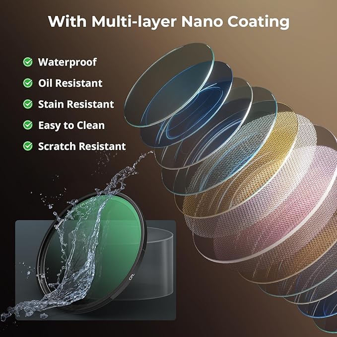 SmallRig 67mm Magnetic Circular Polarizers Filter + 67mm Threaded Filter Ring, HD Optical Glass 28 Layer Multi Nano Coated Circular Polarizing Filter Magnetic CPL Waterproof Scratch Resistant - 4582