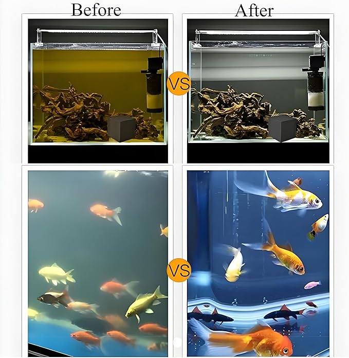 Aquarium Filter Cube with Activated Carbon – 2 Pack Reusable 2" Filter Media for Betta Fish Bowls, Nano Tanks & Small Aquariums, Improves Water Quality & Clarity