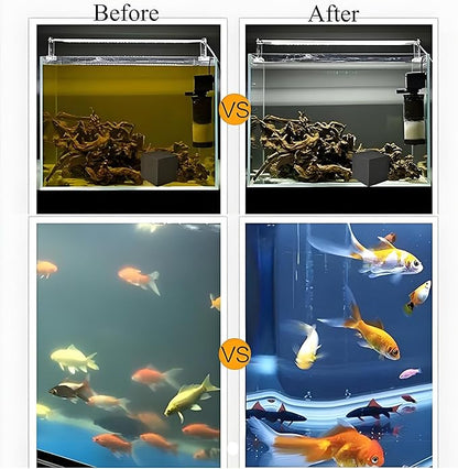 Aquarium Filter Cube with Activated Carbon – 2 Pack Reusable 2" Filter Media for Betta Fish Bowls, Nano Tanks & Small Aquariums, Improves Water Quality & Clarity