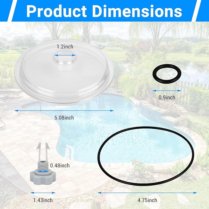 11480 Leaf Trap Cover for Intex Pumps - Includes Valve & O-Rings, Compatible with 26335EH 26339EH