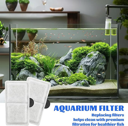 6pcs Filter Cartridges Replacement for Aquarium Water Filtration, 3.7x2.1 Inch Fish Tank Filter Compatible with Topfin EF-S & BF5 BETTAFLO Filter Systems