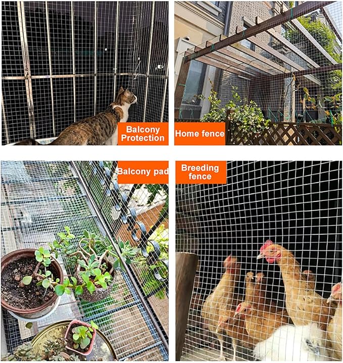 Garden Chicken Wire Animals Enclosure 304 Stainless Steel Woven Wire Mesh Welded Mesh Galvanised Steel Wire Hard and Heat Resisting Wire Mesh Used for Many Projects (Size : L:1.2m-H:1m-1cm)