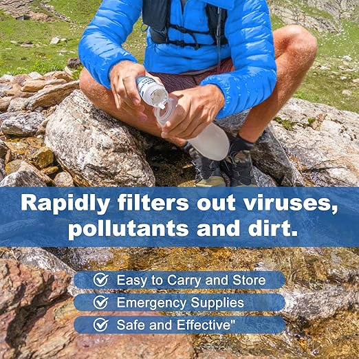 Water Tablets Purification for Drinking (100 Count) - Water Filtration System Survival for Camping, Boating, Hiking, Backpacking, Emergencies - Portable Water Treatment for Safe Drinking Anywhere