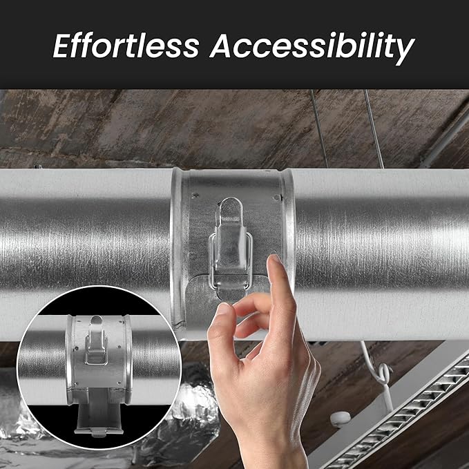6" Inch Inline Round Duct Filter - G4 Class Filter with Mesh Screen - Dust Collection and Air Purification - Rigid or Flexible Vent Hose Filter
