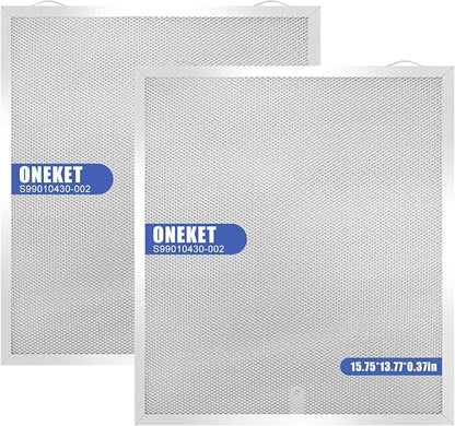 S99010430-002 Range Hood Filter 15-3/4" x 13-7/8" x 3/8"(2-Pack,5-Layer Aluminum Filter)4512880 Compatible with B.roan,N.utone,HPF30 Range Hood Filters