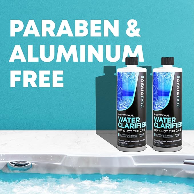MAV AquaDoc Spa Clarifier & Hot Tub Clarifier for Fast Acting Cloudy Water Treatment - The Spa Clarifier Hot Tub Owners Love - 32 oz (2-Pack)