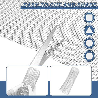 uxcell 8 Mesh 39" x 12" Woven Wire Mesh, 304 Stainless Steel Air Vent Filter Screen, Window Screen Mesh for DIY Projects Vents Cover Filtration Animals Fence