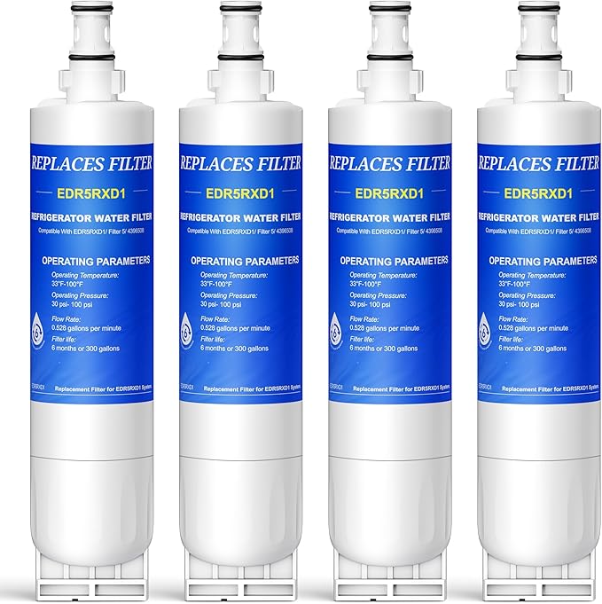 EDR5RXD1 Filter Compatible with EDR5RXD1, Filter 5, 4396508, 4392857, 4396510, 4392922, 8212491, 2203980, 4 Pack, By CHOPLO