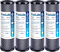 1 Micron 10" x 2.5" Whole House CTO Carbon Sedimen Water Filter Compatible DuPont WFPFC8002, WFPFC9001, SCWH-5, WHCF-WHWC, FXWTC, RO Unit for Under Sink & Countertop Filtration System,4Pack
