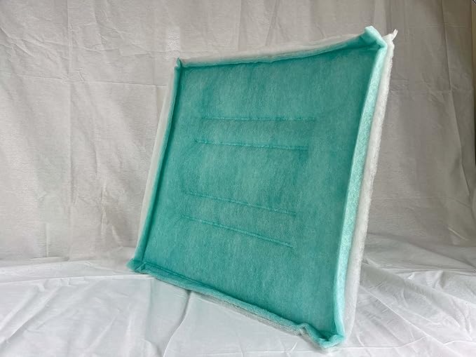 wioboy Paint Spray Booth Intake Filter Pad, 20" x 20" (24/case) Tacky Panel with Internal Wire Frame