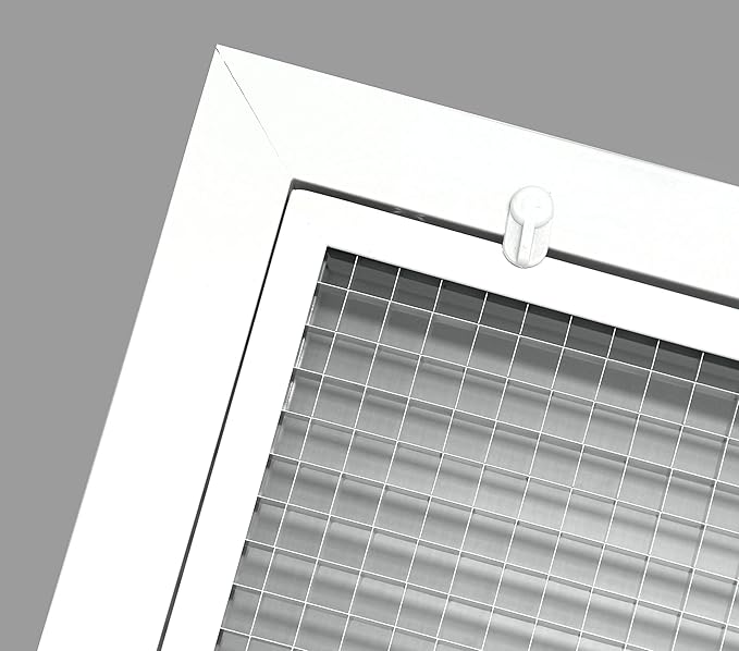 HVAC Premium 24" x 36" Cube Core Eggcrate Return Air Filter Grille for 1" Filter - Aluminum - White [Outer Dimensions: 26.5" x 38.5"]