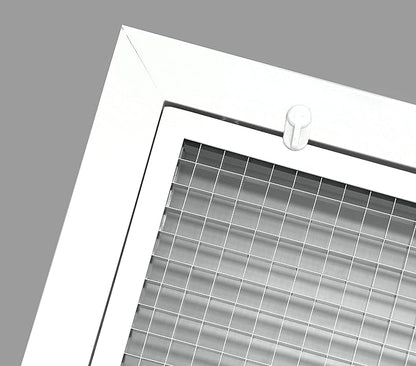 HVAC Premium 24" x 36" Cube Core Eggcrate Return Air Filter Grille for 1" Filter - Aluminum - White [Outer Dimensions: 26.5" x 38.5"]