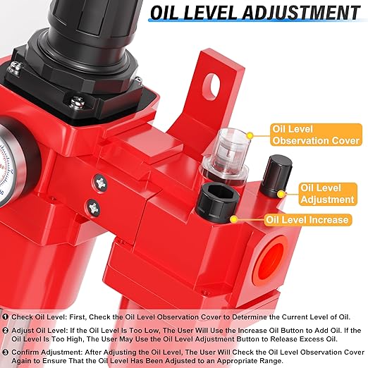 TAILONZ PNEUMATIC 1 Inch NPT Air Filter Pressure Regulator Water/Oil Trap Separator Combo(0-150PSI),Air Tool Compressor Filter with Gauge AC5010-10M(Manual Drainage)