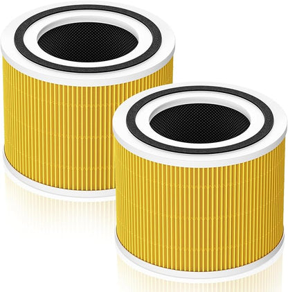 240 Filter Replacement Compatible with Puroair 240 Air Purifier, 3-in-1 Activated Carbon HP-14 Pet Care Filters, 2 Pack,Yellow
