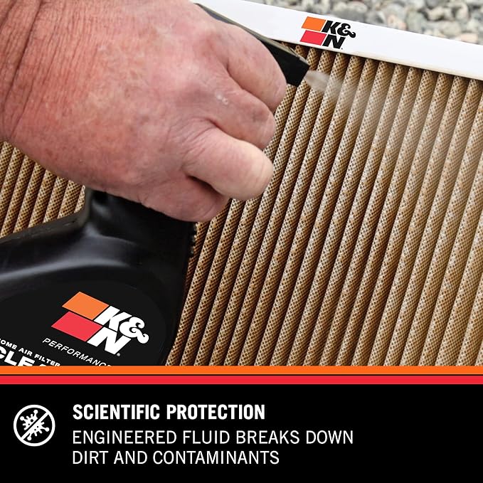 K&N HVAC Filter Cleaner: 32 Oz Spray Bottle Filter Cleaner and Refresher; Restores Home Air-Filter Performance; 99-6010,(Pack of 2)