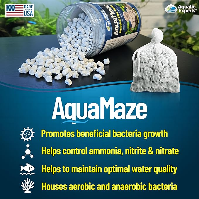 Aquatic Experts AquaMaze Aquarium Bio Media – 1L for Freshwater & Saltwater Tanks, Compatible with Canister, Sump & HOB Filters
