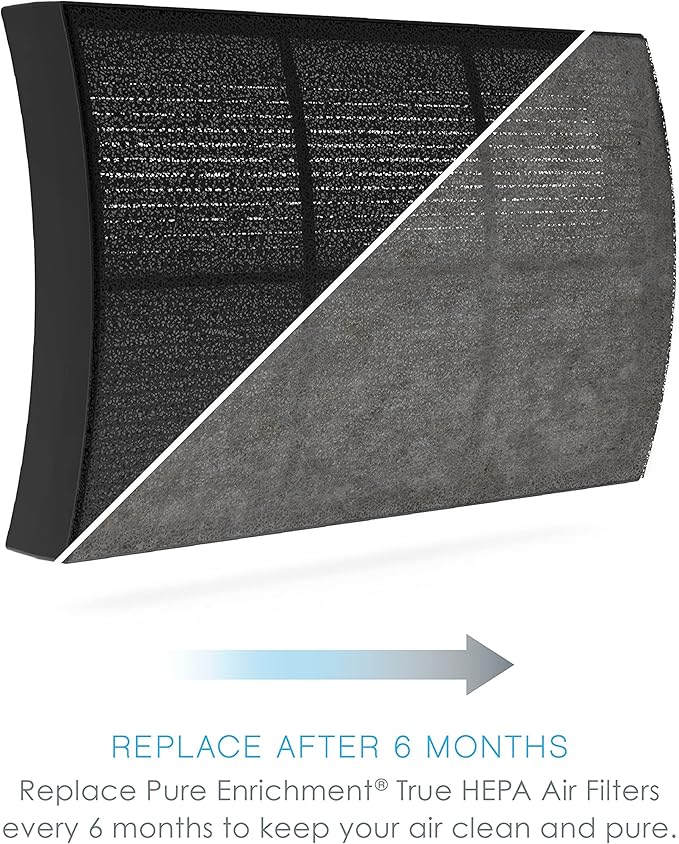 Pure Enrichment® Genuine 2-in-1 True HEPA Official Replacement Filter for The PureZone™ Breeze Tabletop Air Purifier (PECOMPAP)